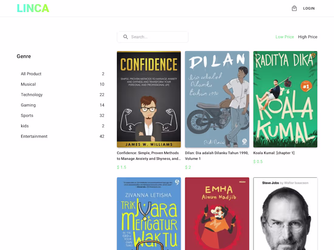 Cover image for LINCA - Marketplace for Books