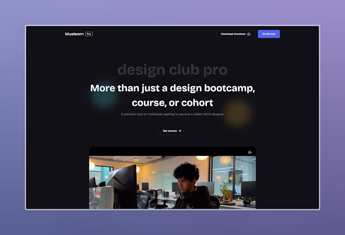 Cover image for Website Landing page - bluelearn design pro