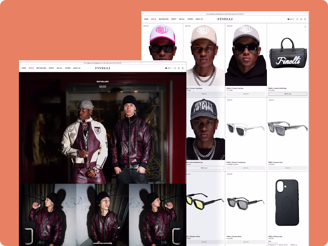 Cover image for FINELLI Luxury Streetwear Shopify Store Development