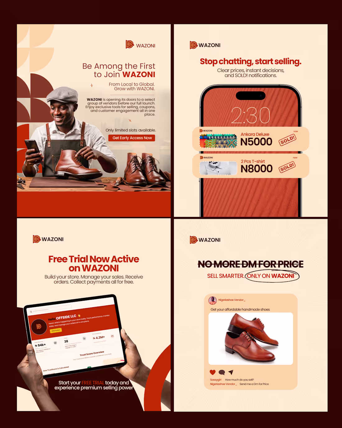 Cover image for Here is a simple social media designs, wazoni the future of ...