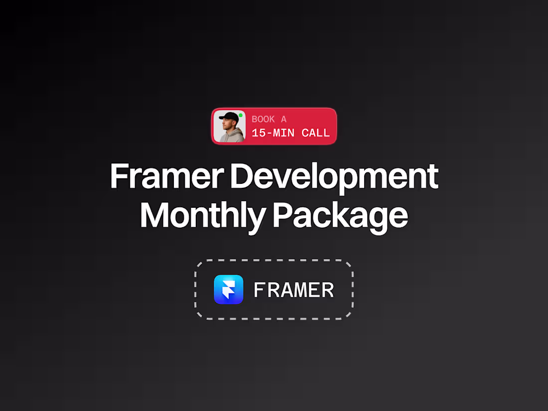 Cover image for Framer Development Monthly Retainer