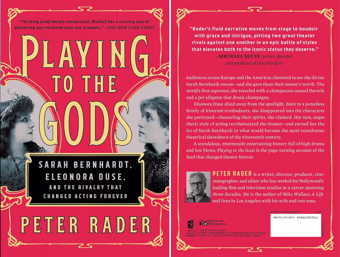 Cover image for My book, "Playing to the Gods" (Simon & Schuster), has been ...