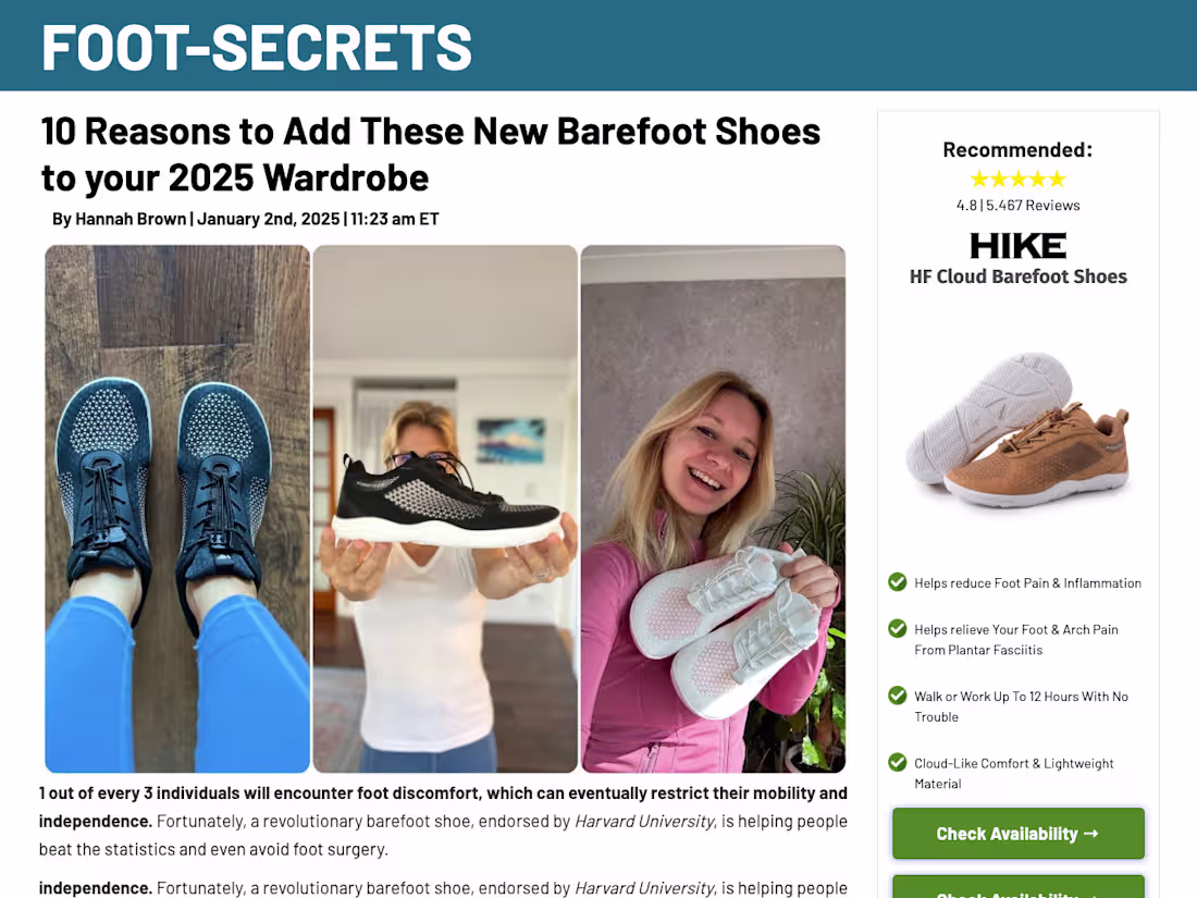 Cover image for Try-Hike Footwear 10 Reasons Listicle Page | Funnelish