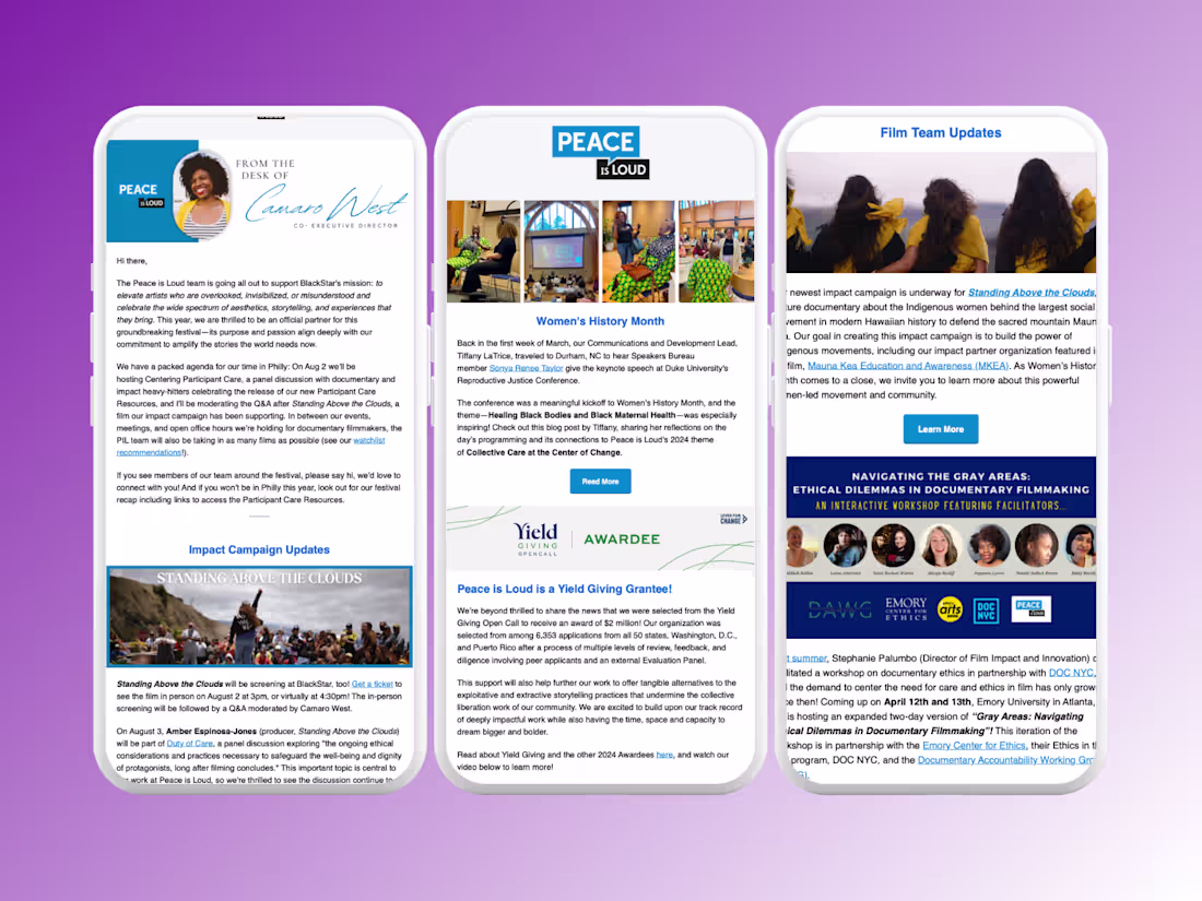 Cover image for Email Newsletter Relaunch for Social Justice Nonprofit