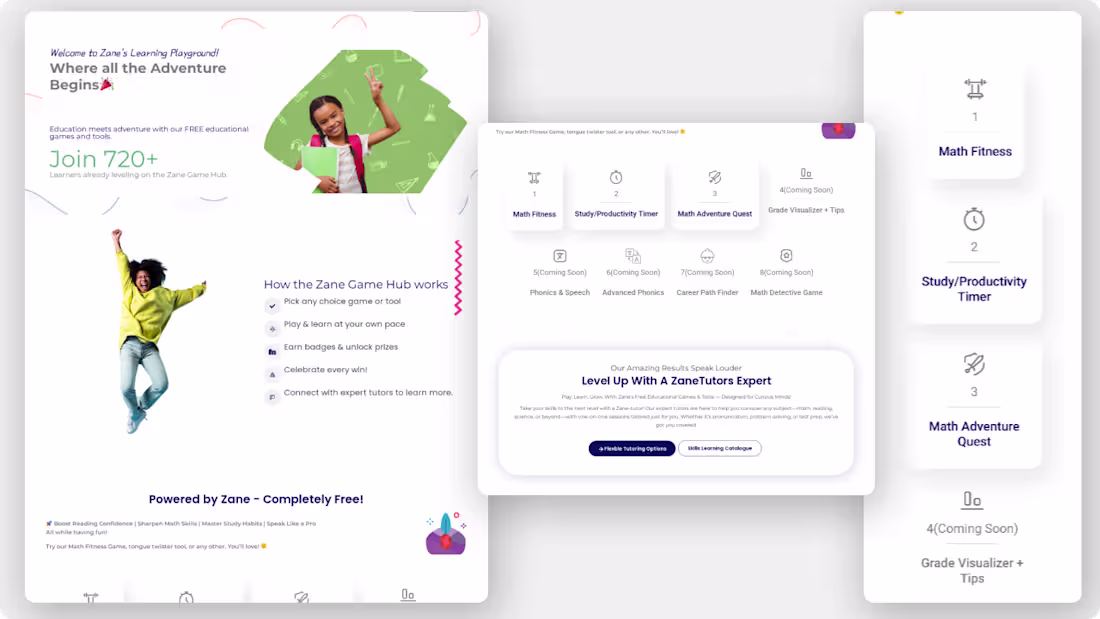Cover image for Interactive WP Gamified Tools/Games Portal for K–12 & Undergrad 