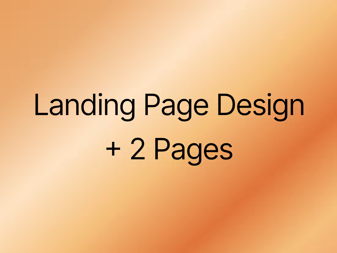 Cover image for Landing Page Design + 2 Pages – Clean, Responsive & Strategic