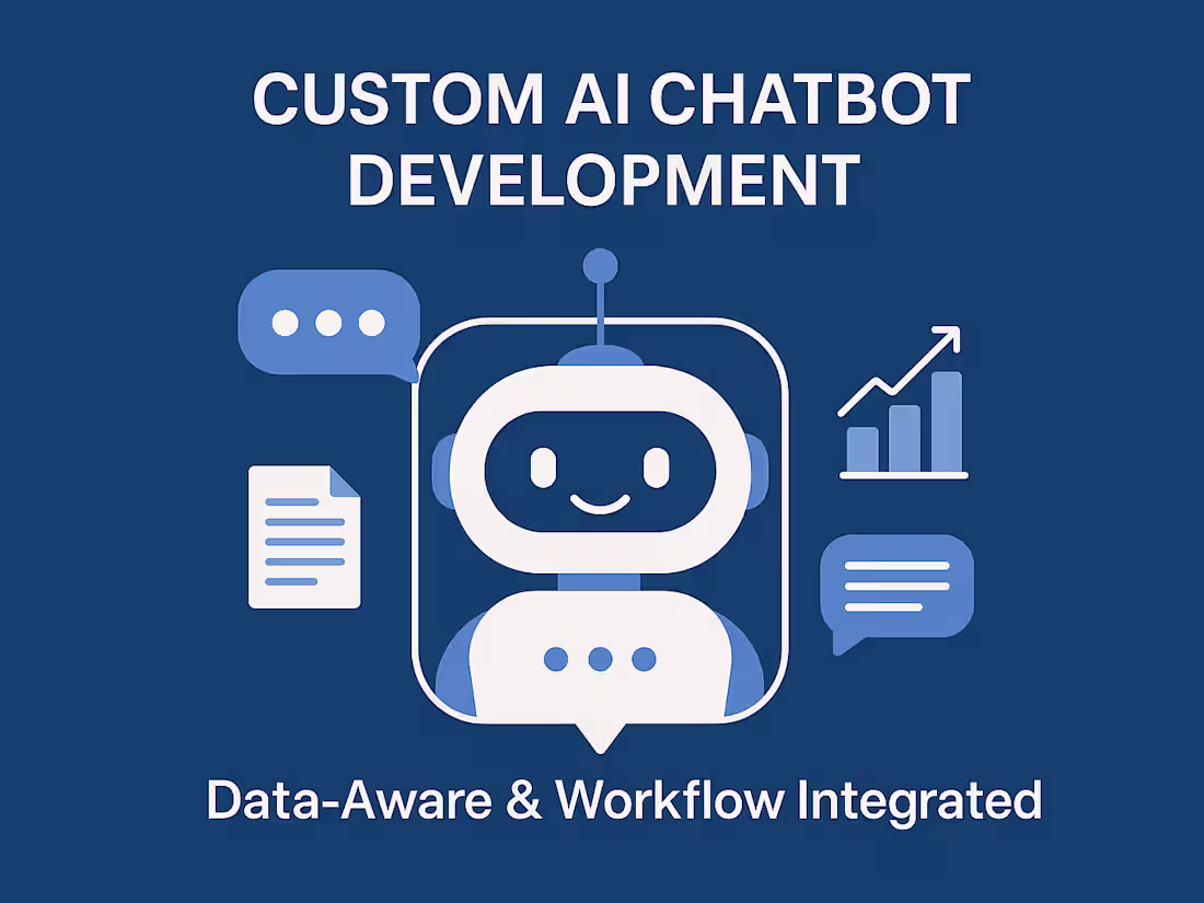 Cover image for Custom AI Chatbot Development (Data-Aware Chatbots)