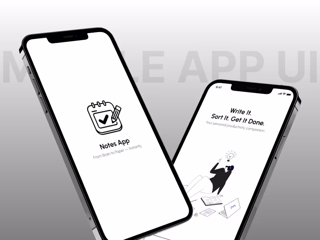 Cover image for Minimal Notes App Focused on