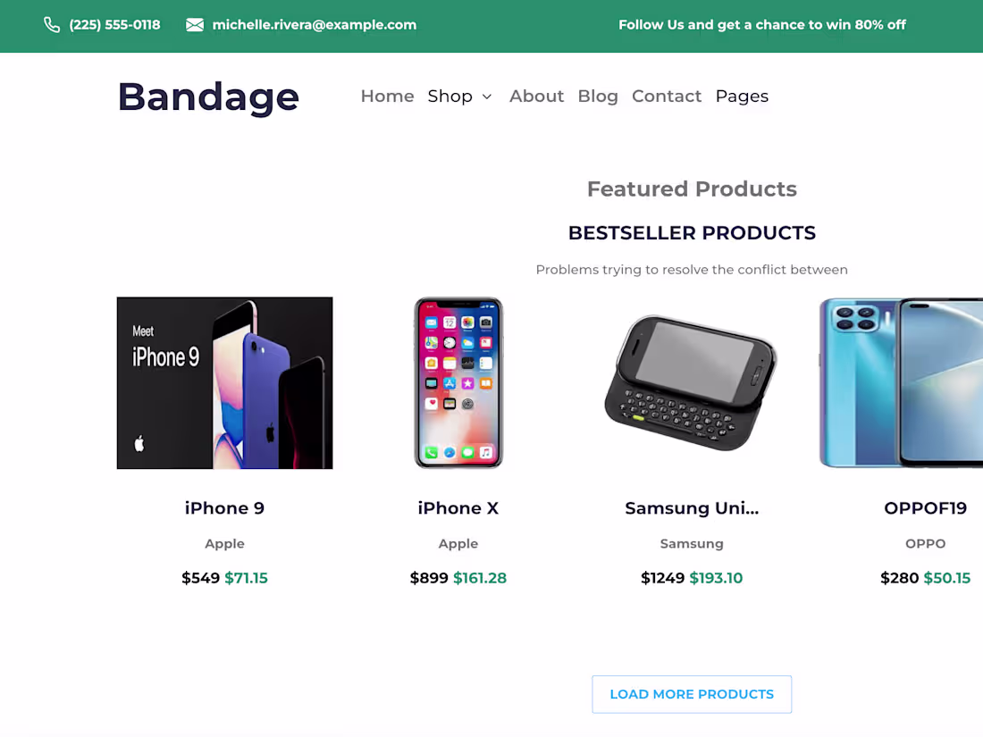 Cover image for Bandage E-Commerce store: 
