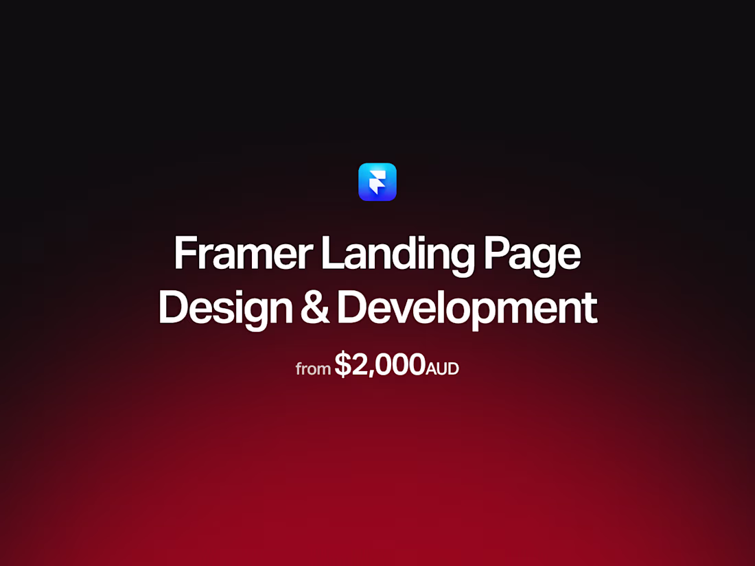 Cover image for Framer - Landing Page Design & Development