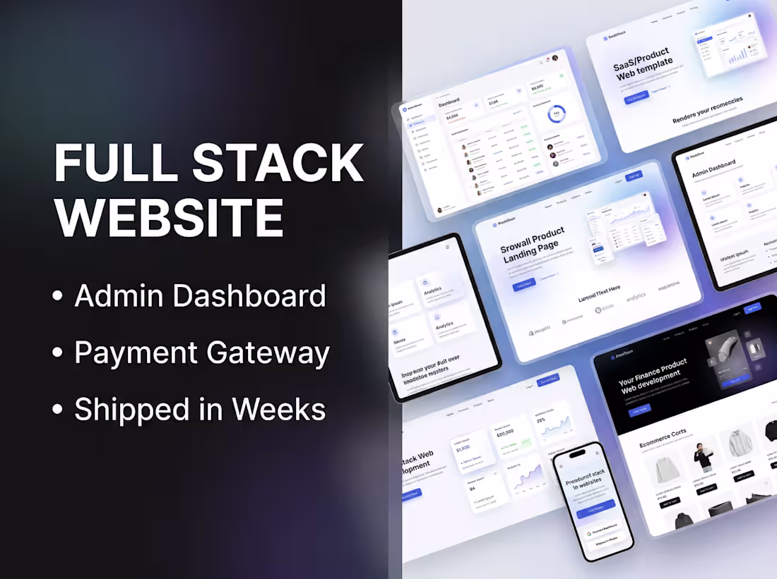 Cover image for Full Stack Website development