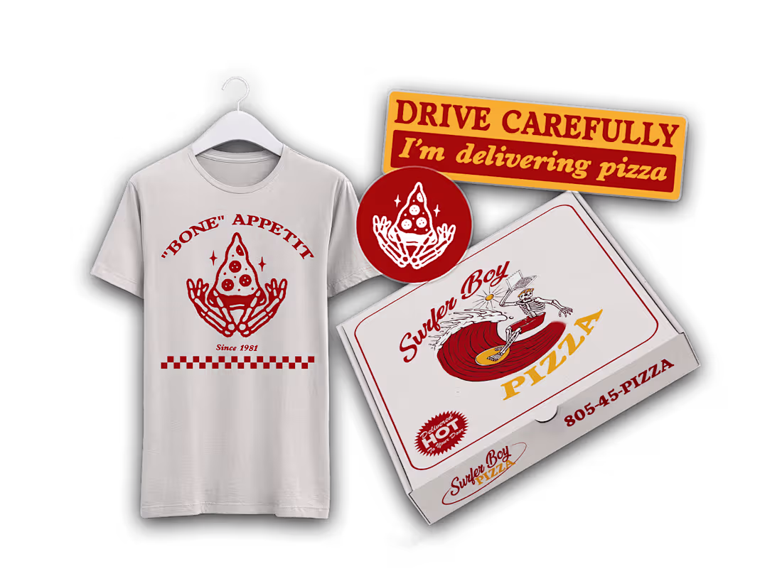 Cover image for Surfer Boy Pizza Brand Layout