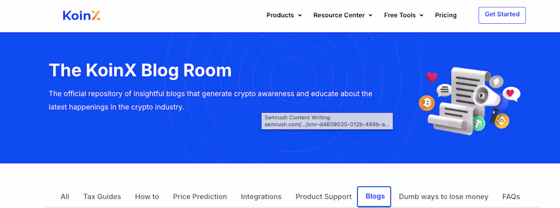 Cover image for SEO Content Strategy for KoinX