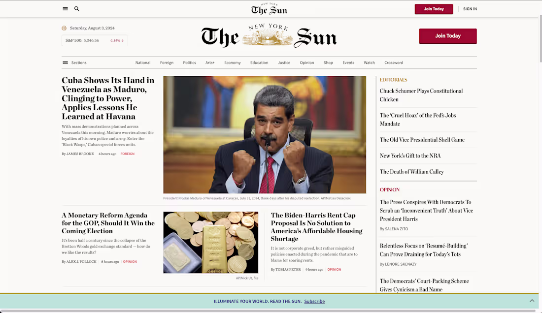 Cover image for The New York Sun