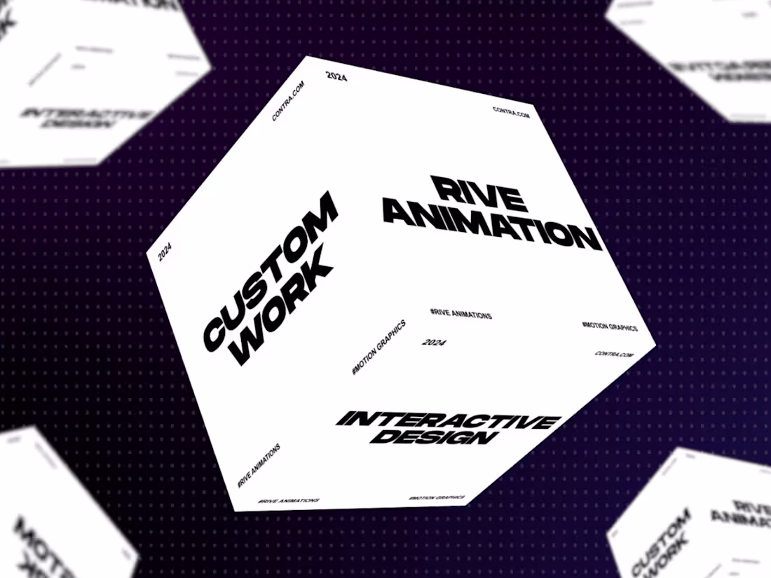 Cover image for I will create interactive rive animation for your business