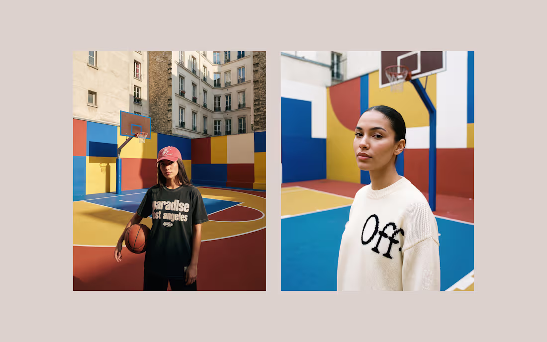 Cover image for fashion basketball court editorial