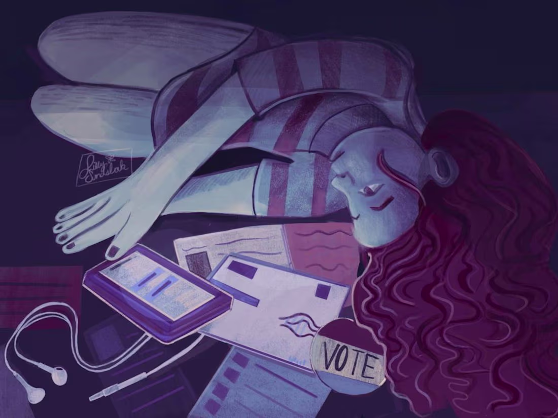 Cover image for With stakes so high, young voters feel pressure casting ballot