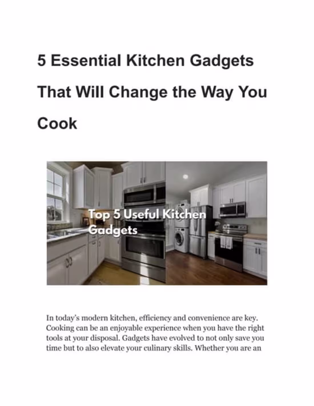 Cover image for 5 Essential Kitchen Gadgets That Will Change the Way You Cook.p…