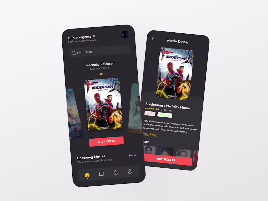 Cover image for Movie Booking App Ui Design