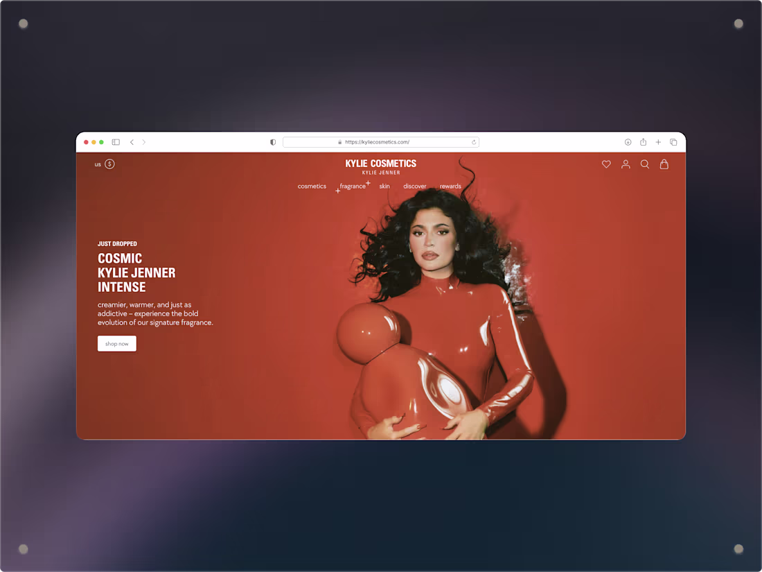 Cover image for Kylie Cosmetics Ecommerce Website (Framer, Shopify Backend)