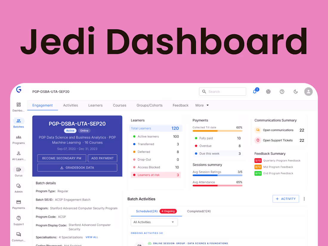 Cover image for Jedi Dashboard for LMS Efficiency