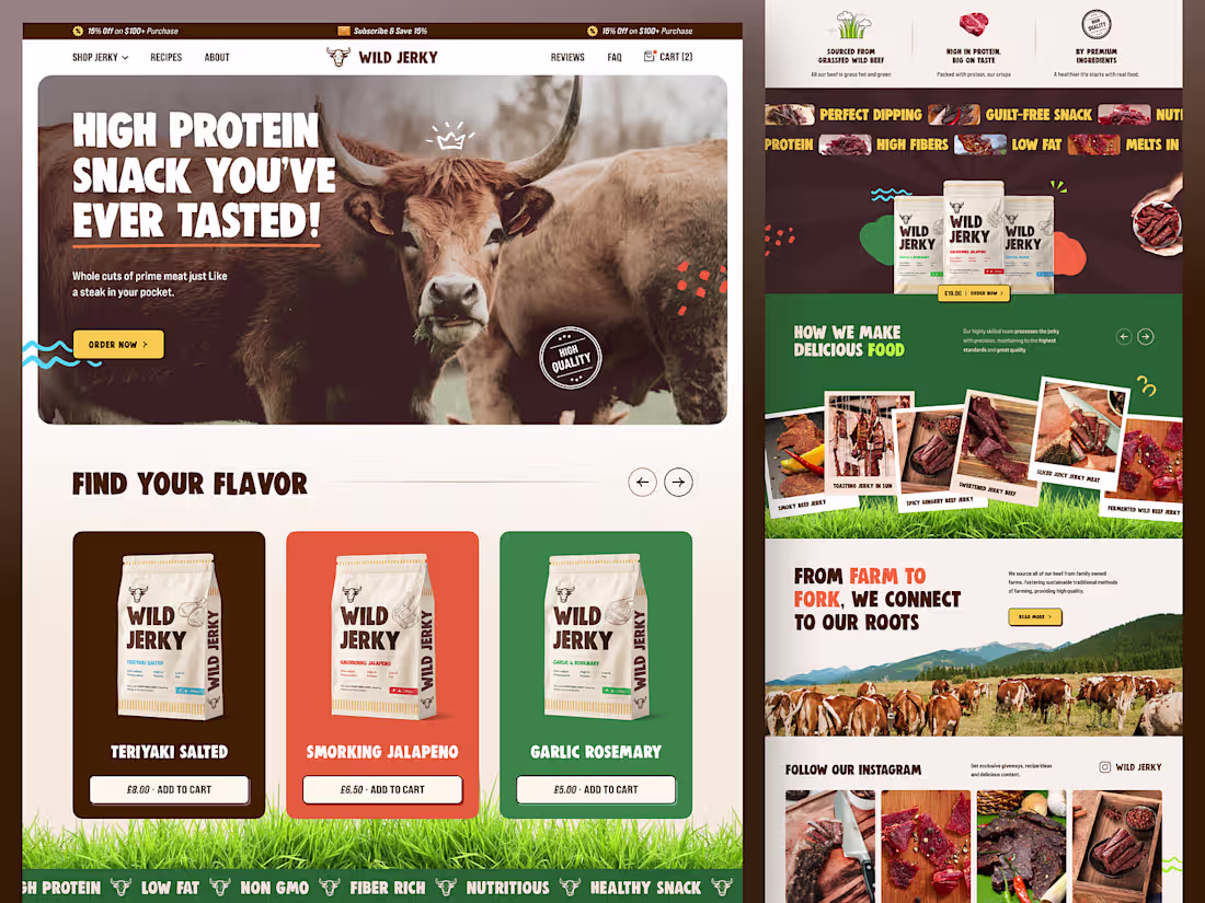 Cover image for Wild Jerky - Beef Jerky