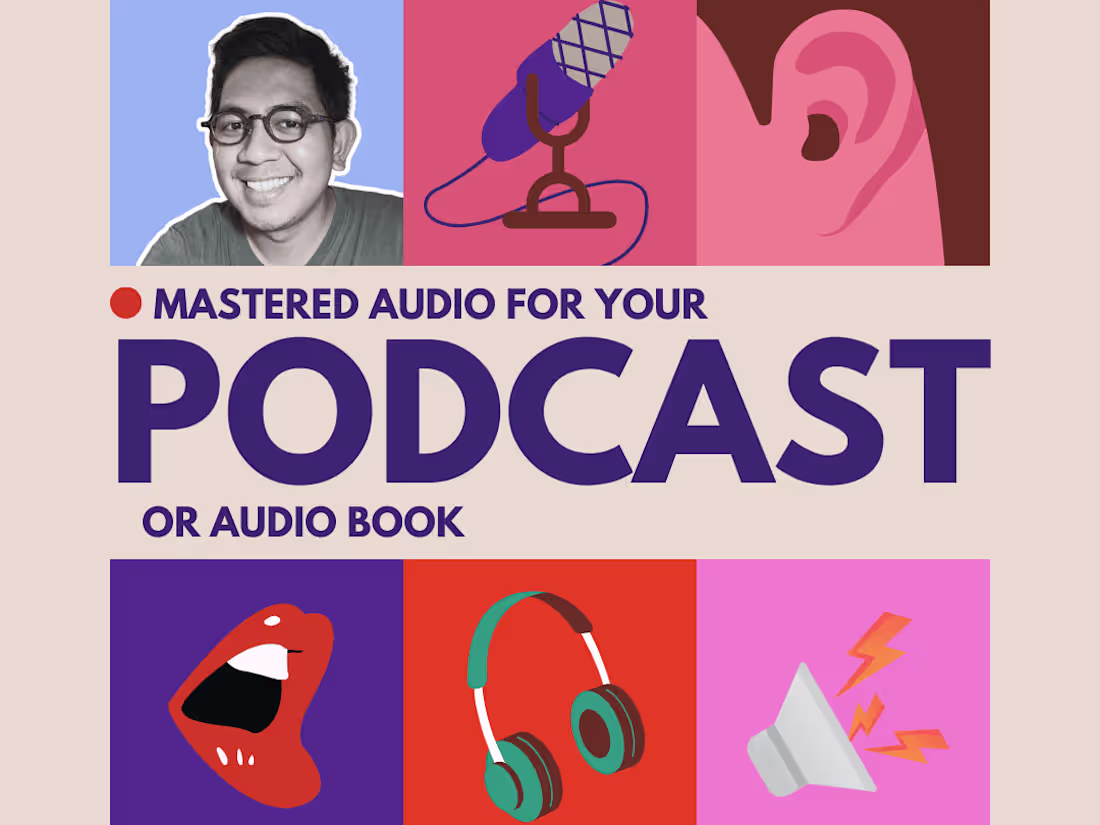 Cover image for Premium Audio editing ready for podcast & audio book publishing