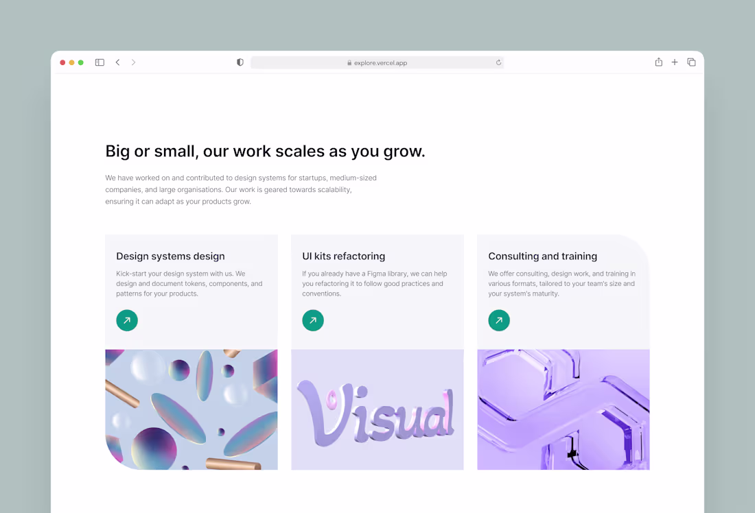 Cover image for Services Section for a Design