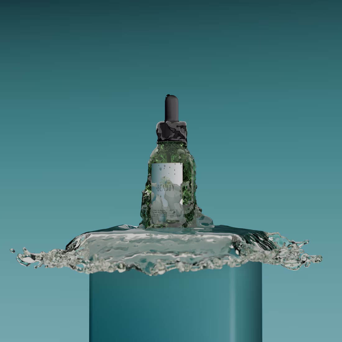 Cover image for a skin care prudct , realistic rendering