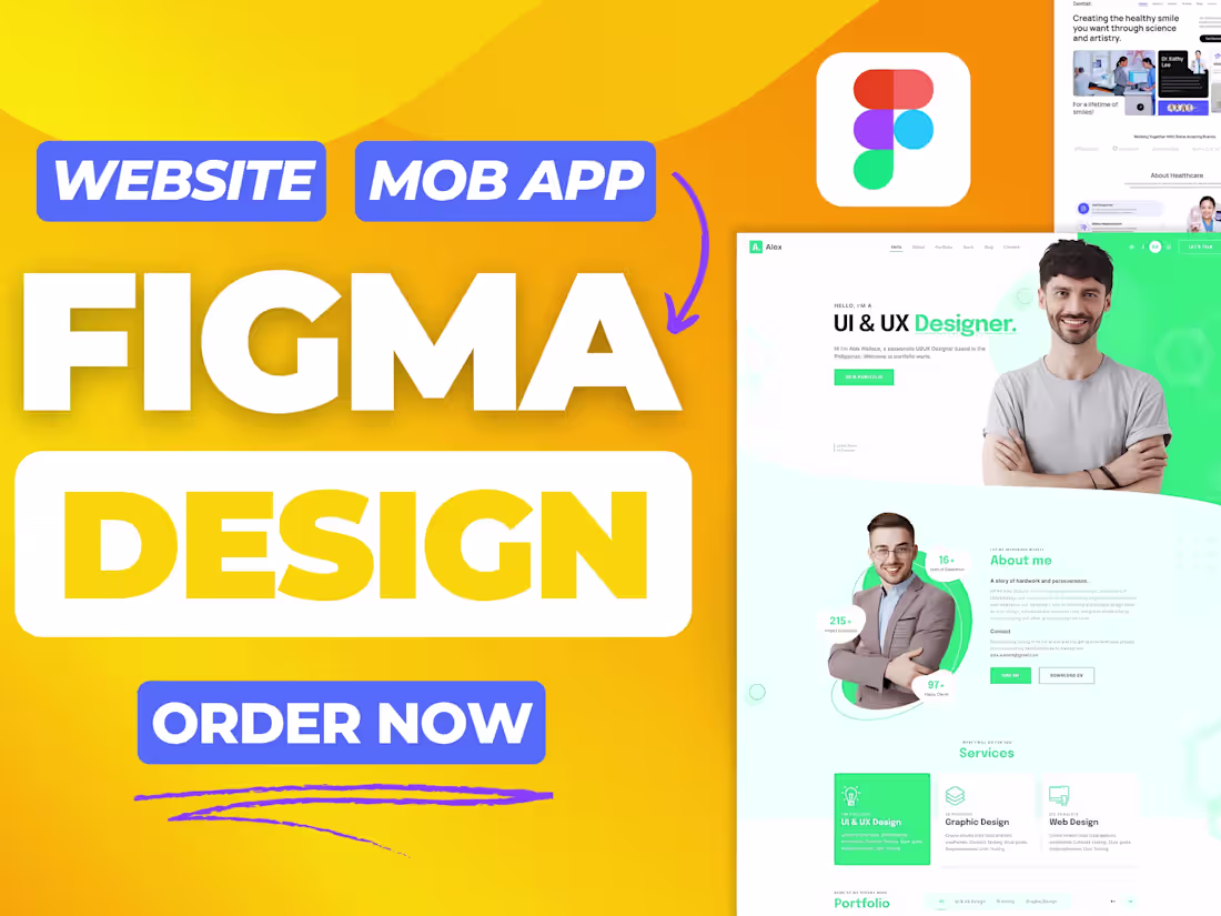 Cover image for Figma Website and App Design