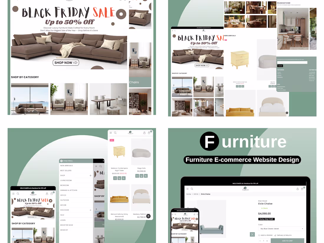 Cover image for Furniture eCommerce Website Design & Development