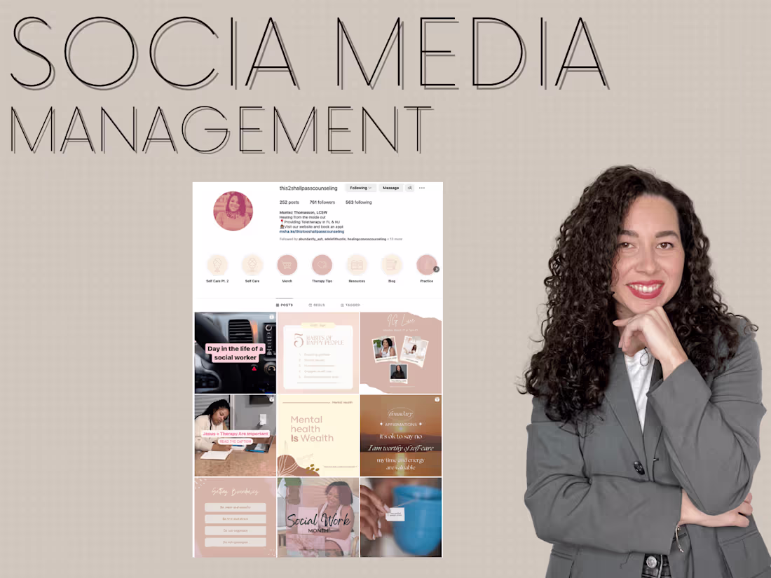 Cover image for Social Media Management • This Too Shall Pass Counseling