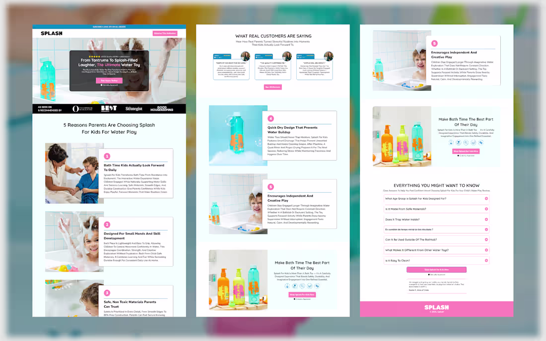 Cover image for Listicle landing page designed on