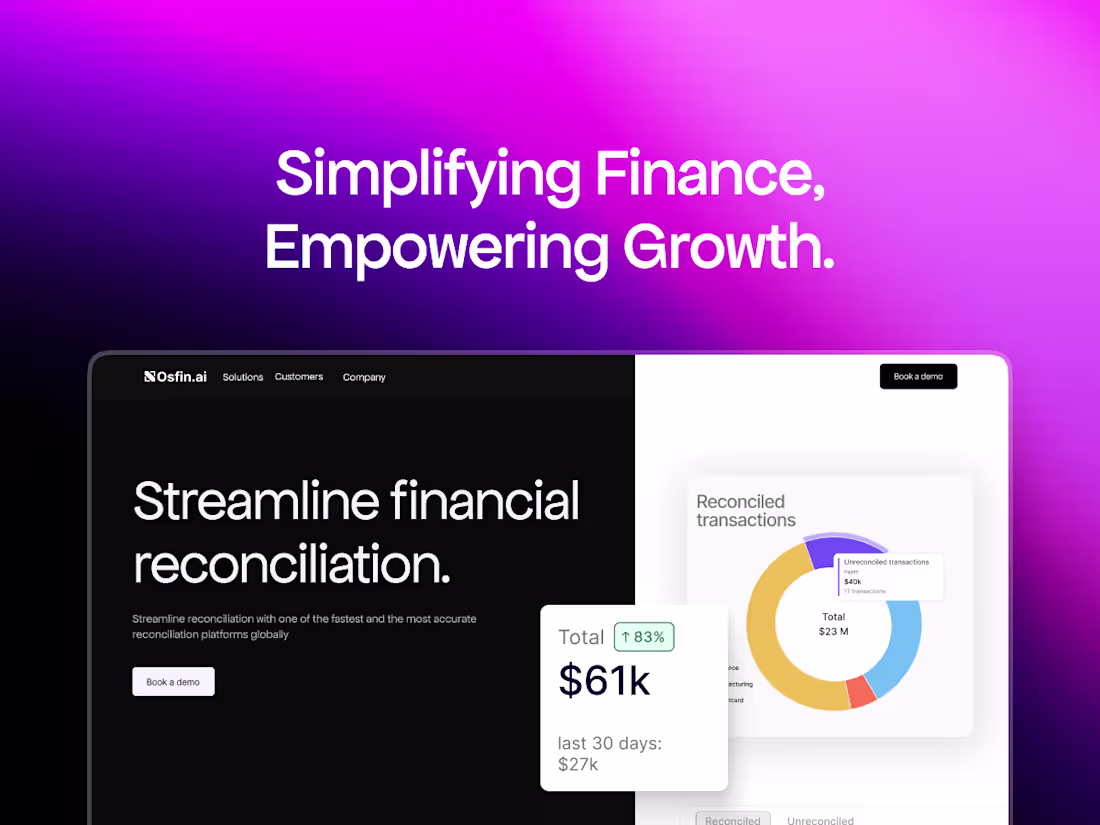 Cover image for Osfin AI: Smarter Financial Insights, Stunningly Delivered