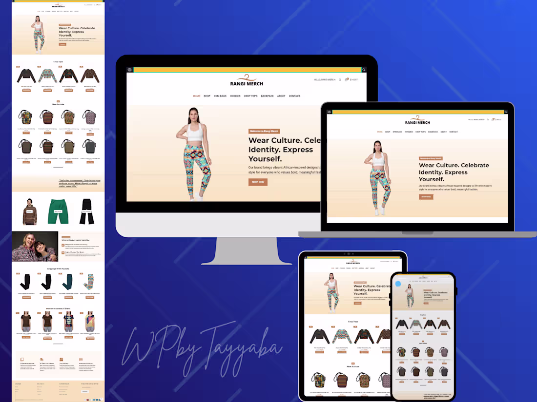 Cover image for E-commerce Website for Rangi Merch – Fashion & Lifestyle Brand