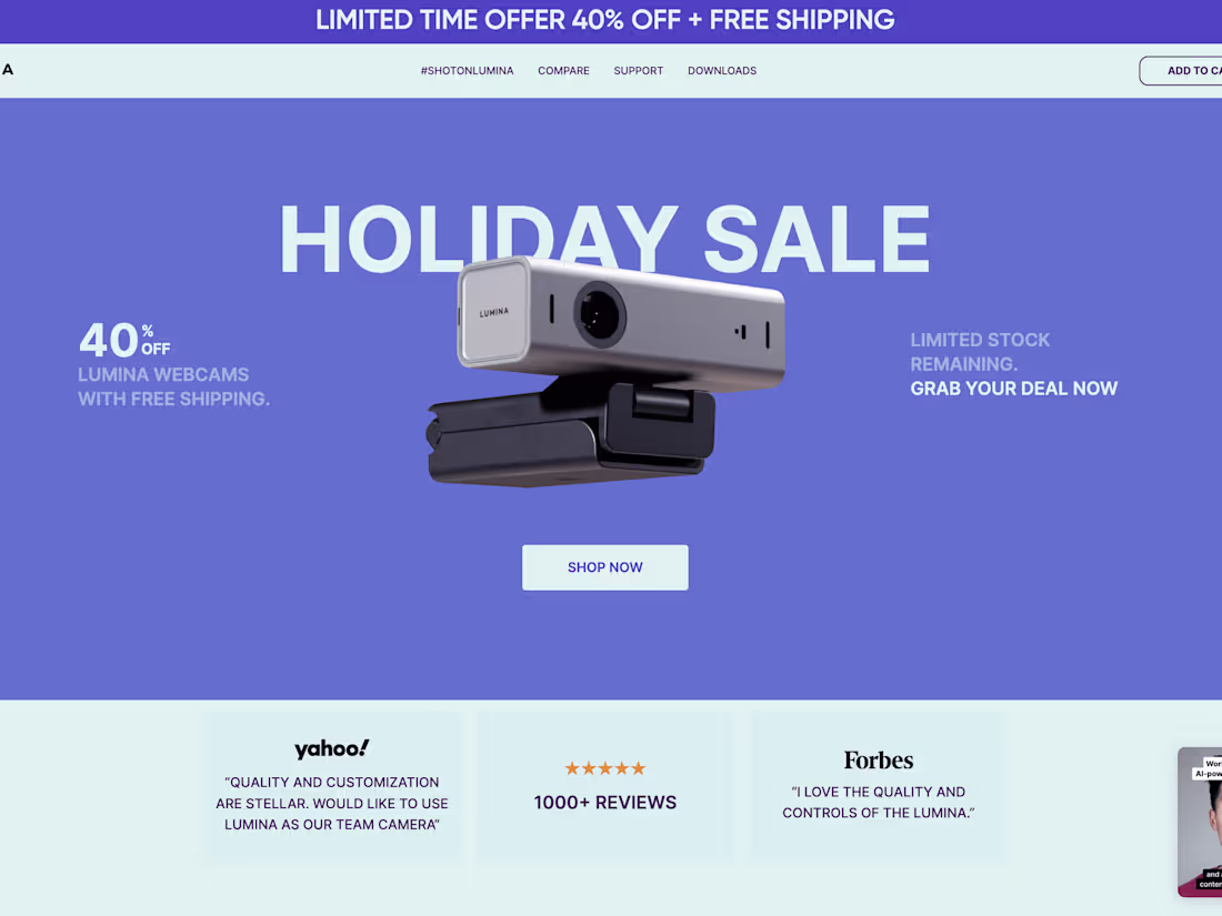 Cover image for Lumina Landing Page