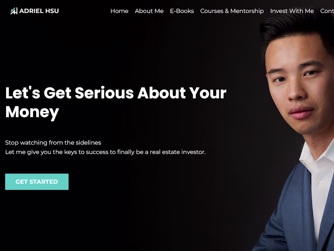 Cover image for Kajabi Website Design for Adriel Hsu