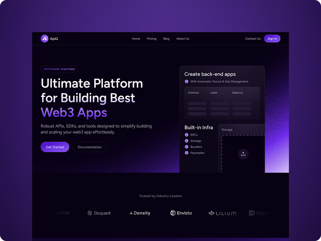 Cover image for APIQ — Web3 Blockchain Website