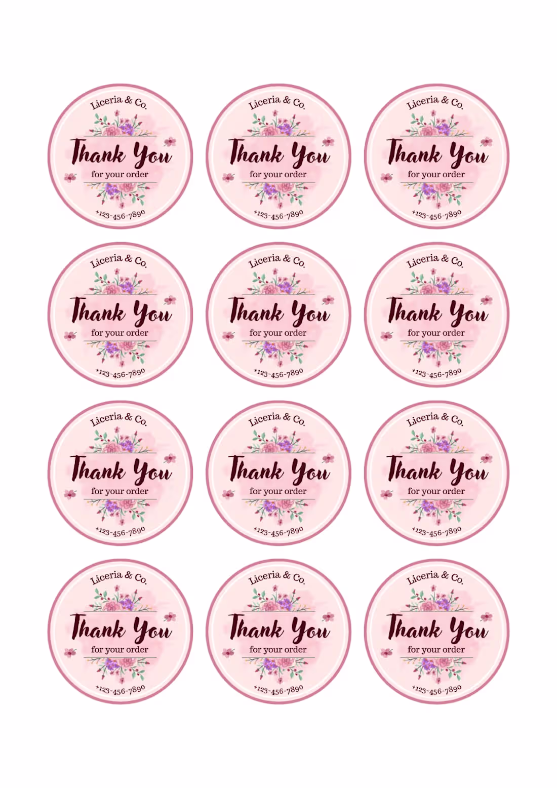 Cover image for Editable Thank You Stickers 
Simple,