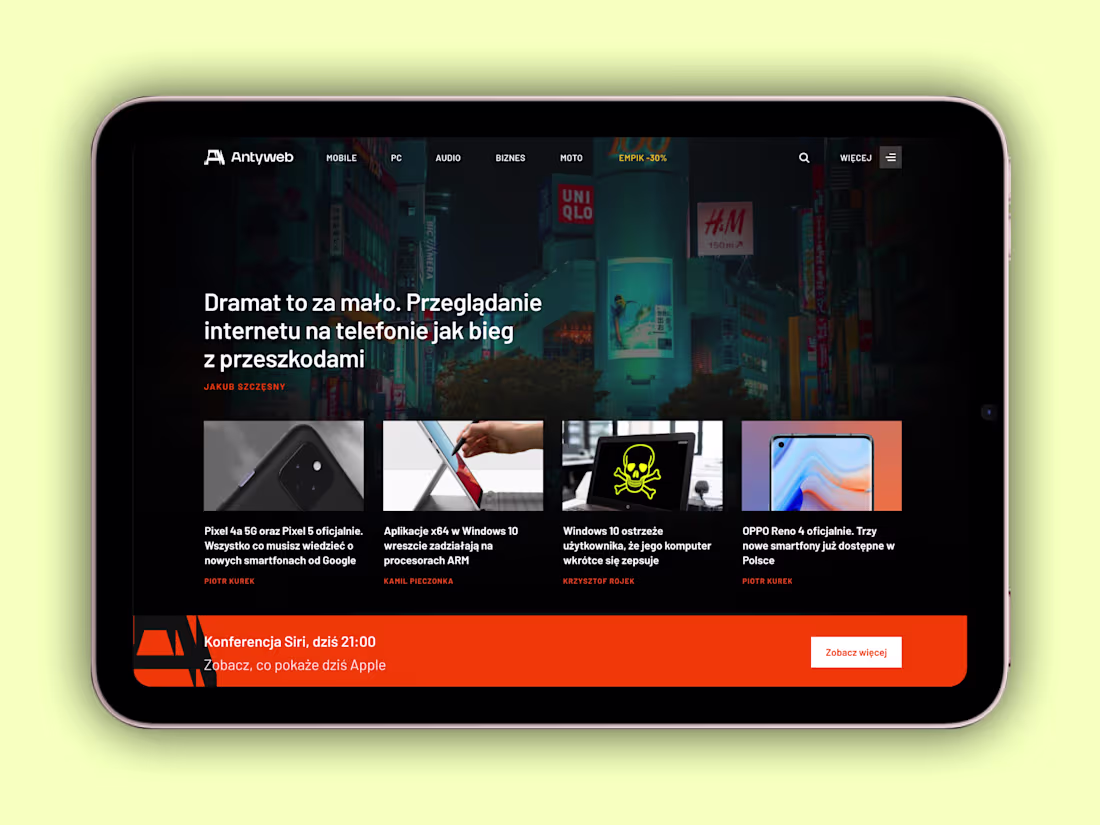 Cover image for Redesign of a leading tech news website