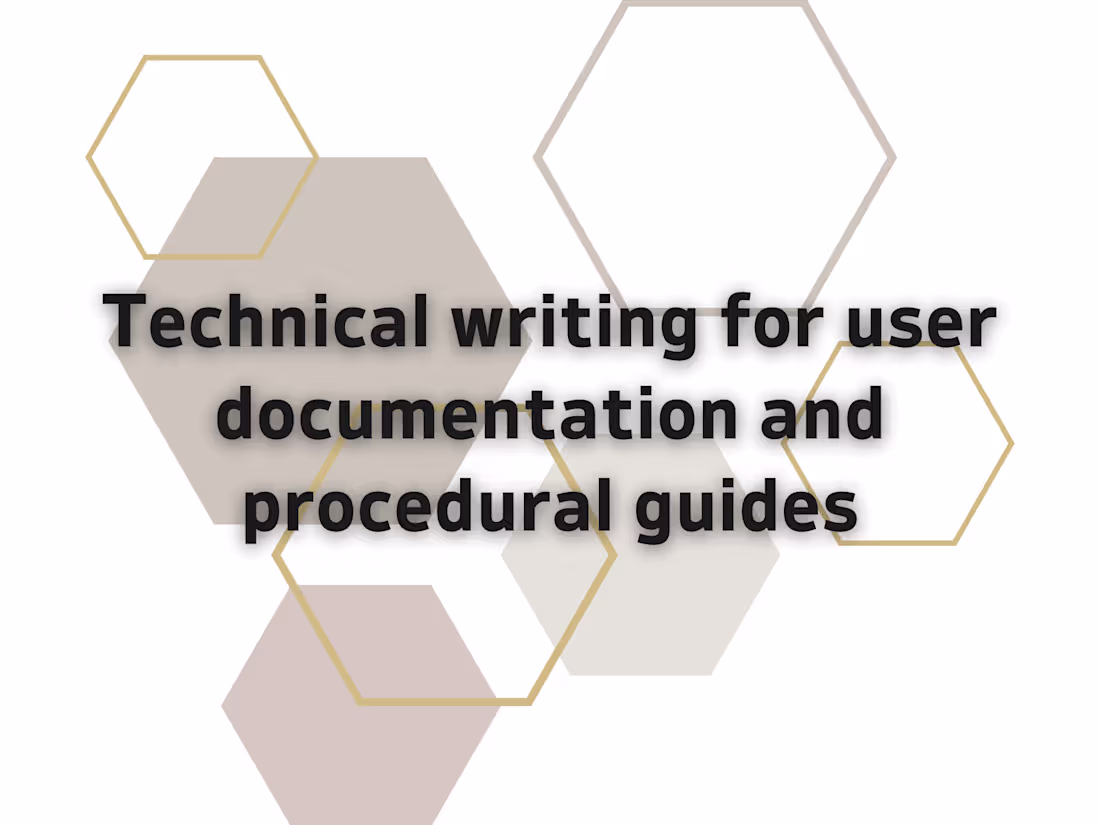 Cover image for Technical writing for user documentation and procedural guides