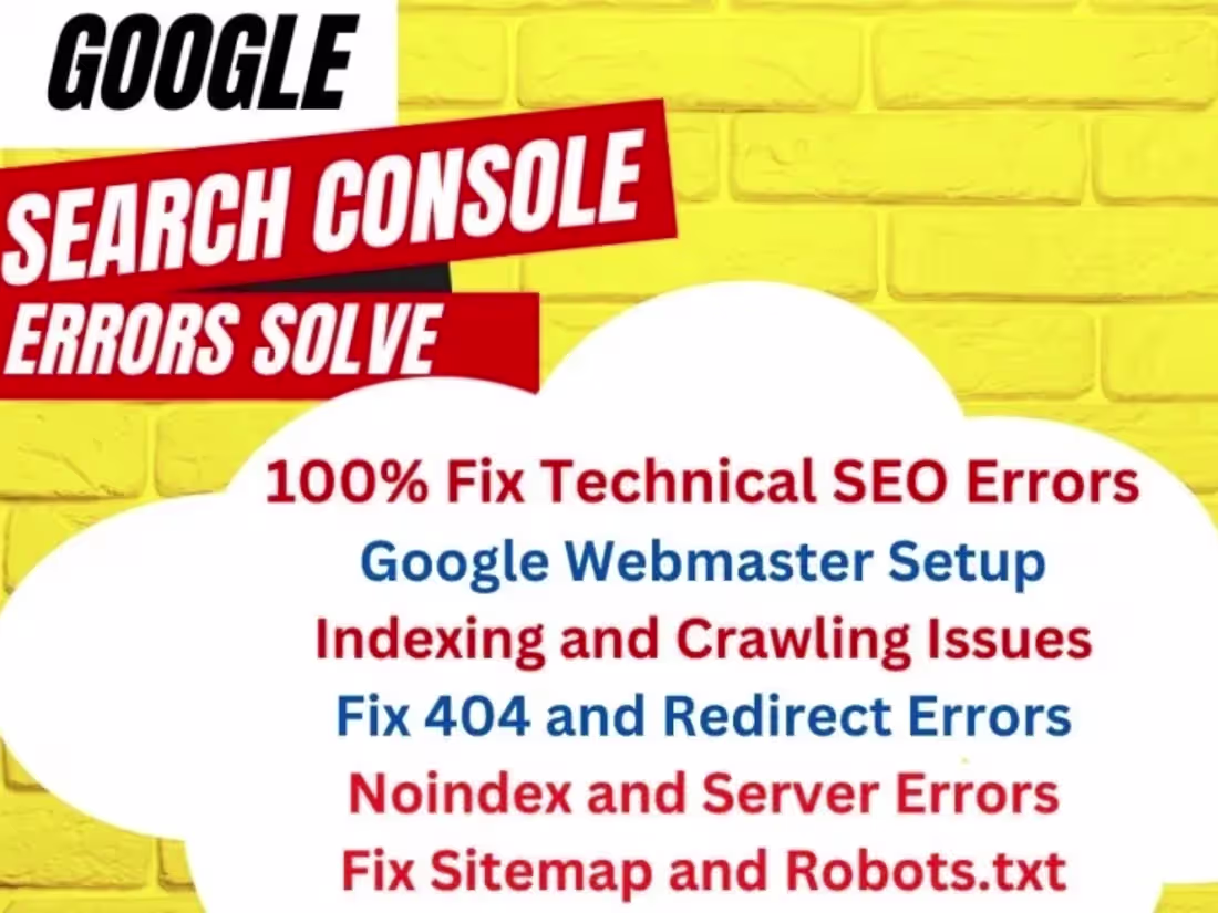 Cover image for Fix google search console  technical SEO errors or issues
