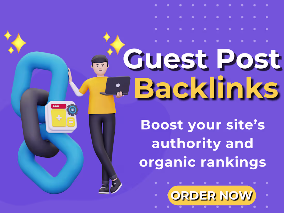 Cover image for I Will Provide High-Quality Guest Post Backlinks to Boost Rank