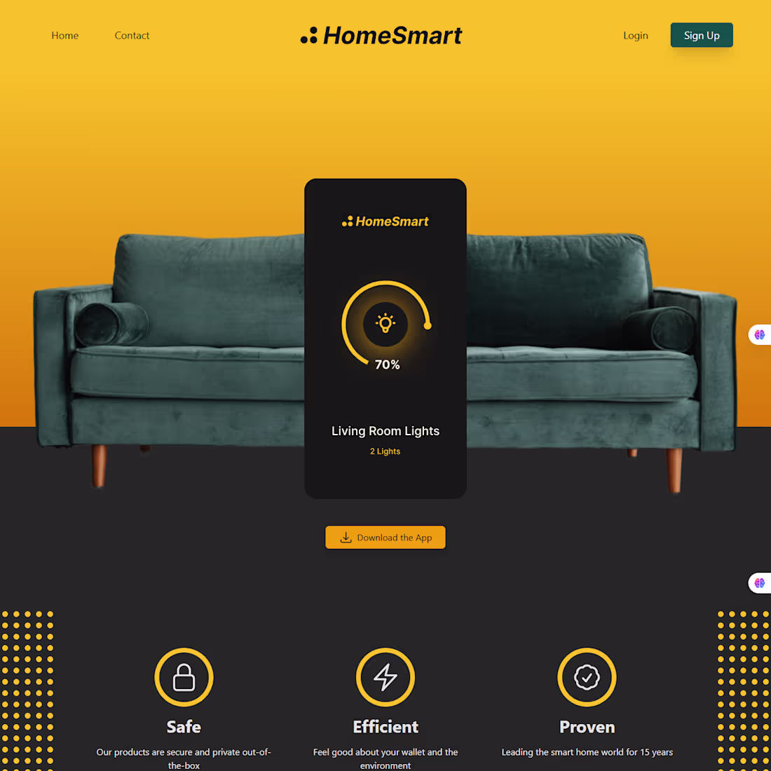 Cover image for HOMESMART
HomeSmart is a modern landing