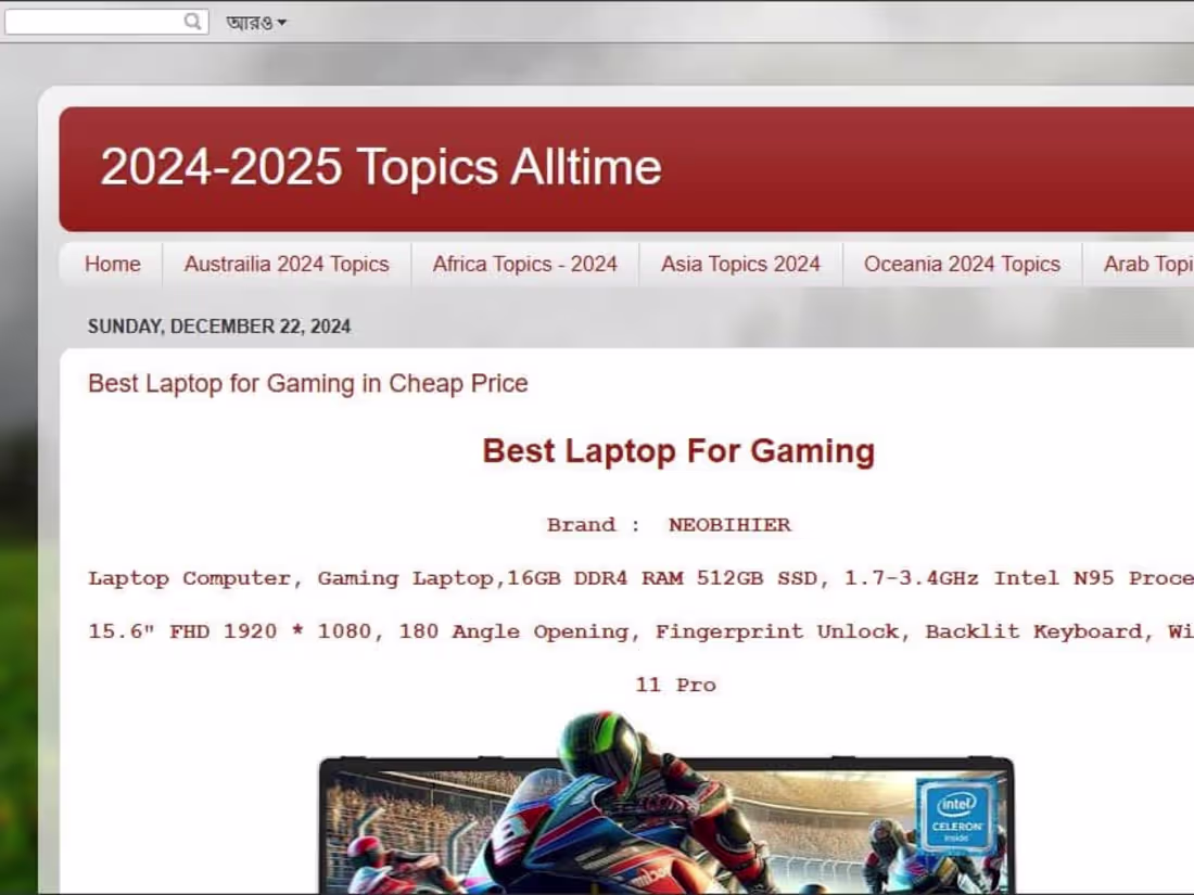 Cover image for Laptop Computer, Gaming Laptop,16GB DDR4 RAM 512GB SSD, 1.7-3.4…