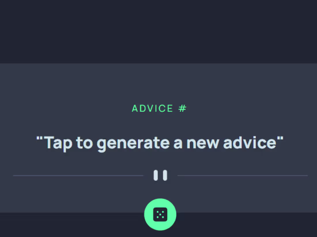 Cover image for Advice generator