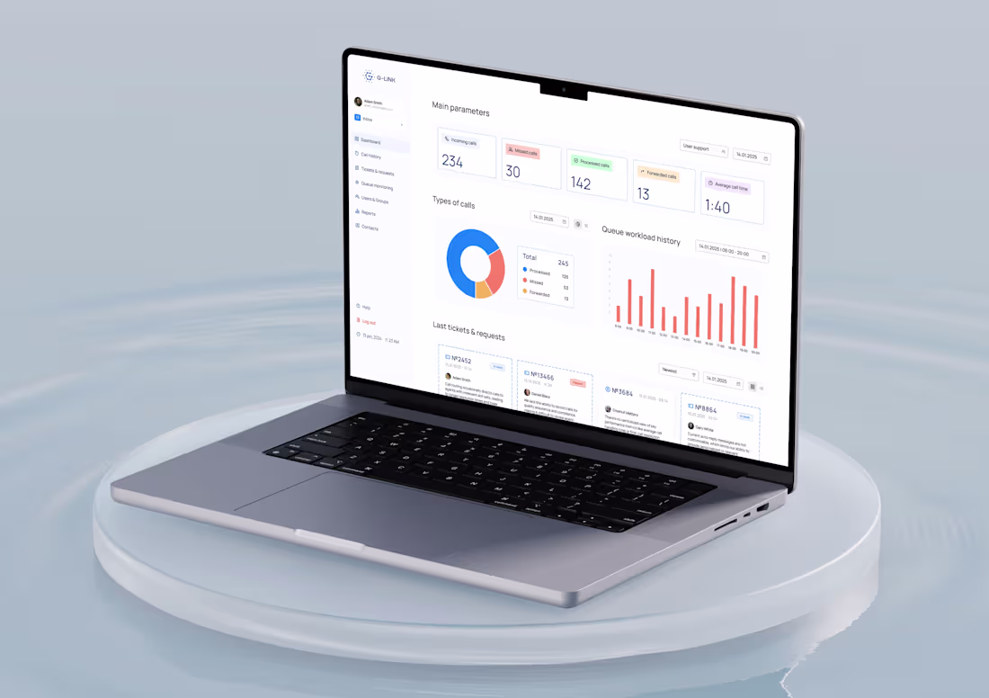 Cover image for G-LINK | WEB SERVICE Unified workflow platform for call-cent...