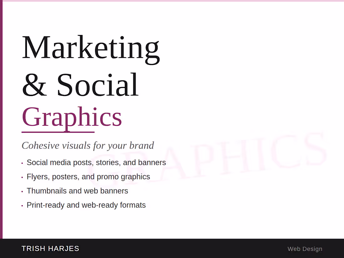 Cover image for Marketing & Social Media Graphics