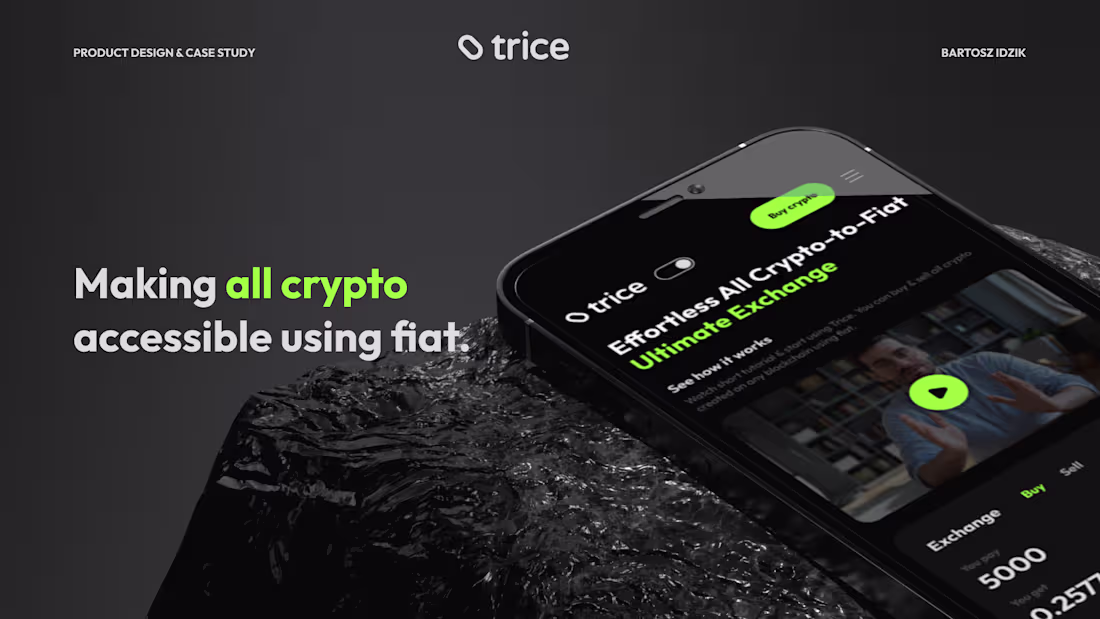 Cover image for Trice. Cryptocurrency Exchange. Product Design