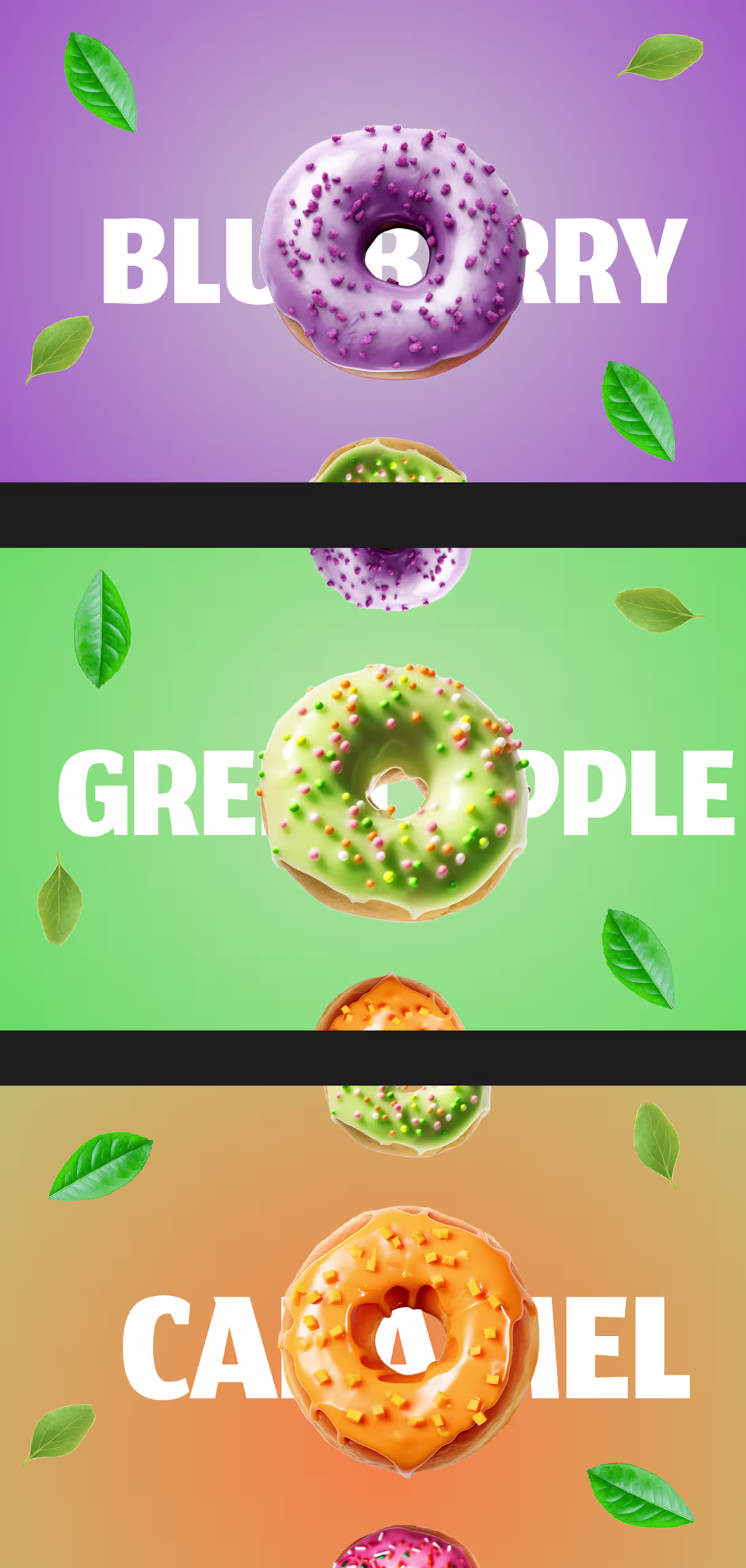 Cover image for Sweet Donut Poster Series – 3D Flavor Visuals